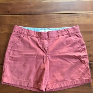 J Crew chino shorts. EUC. Pinky orange color.